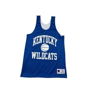 Vintage Champion Kentucky Wildcats Reversible Mesh Basketball Jersey Blue  M